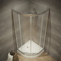 Душевой уголок Triton Альфа -хром Щ0000056788 80x80, профиль хром