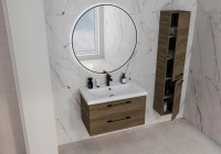 Шкаф-пенал для ванной Cersanit Lara 30 орех табак