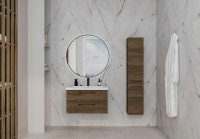 Шкаф-пенал для ванной Cersanit Lara 30 орех табак