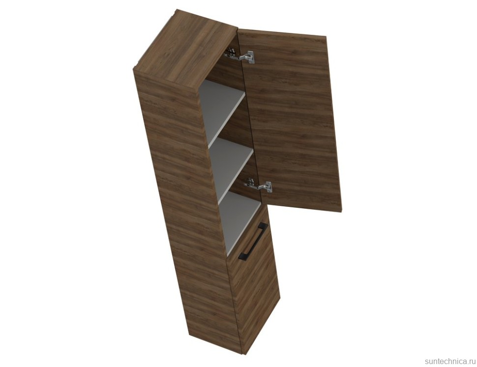 Шкаф-пенал для ванной Cersanit Lara 30 орех табак