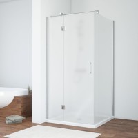 Душевой уголок Vegas Glass AFP-Fis TUR NOVO h1890 100*80 08 10 L профиль глянцевый хром, стекло сатин