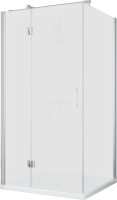 Душевой уголок Vegas Glass AFP-Fis TUR NOVO h1890 100*80 08 10 L профиль глянцевый хром, стекло сатин