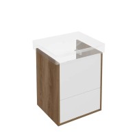 Тумба под раковину KERAMA MARAZZI Pro 50 подвесная, 2 ящика, вяз