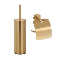 Набор Держатель Bemeta Sablo 160112010 gold matt + Ершик 160313060 матовое золото