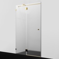 Душевая дверь в нишу Wasserkraft Ems 76H05L-MG 120 см, матовое стекло, фурнитура золото