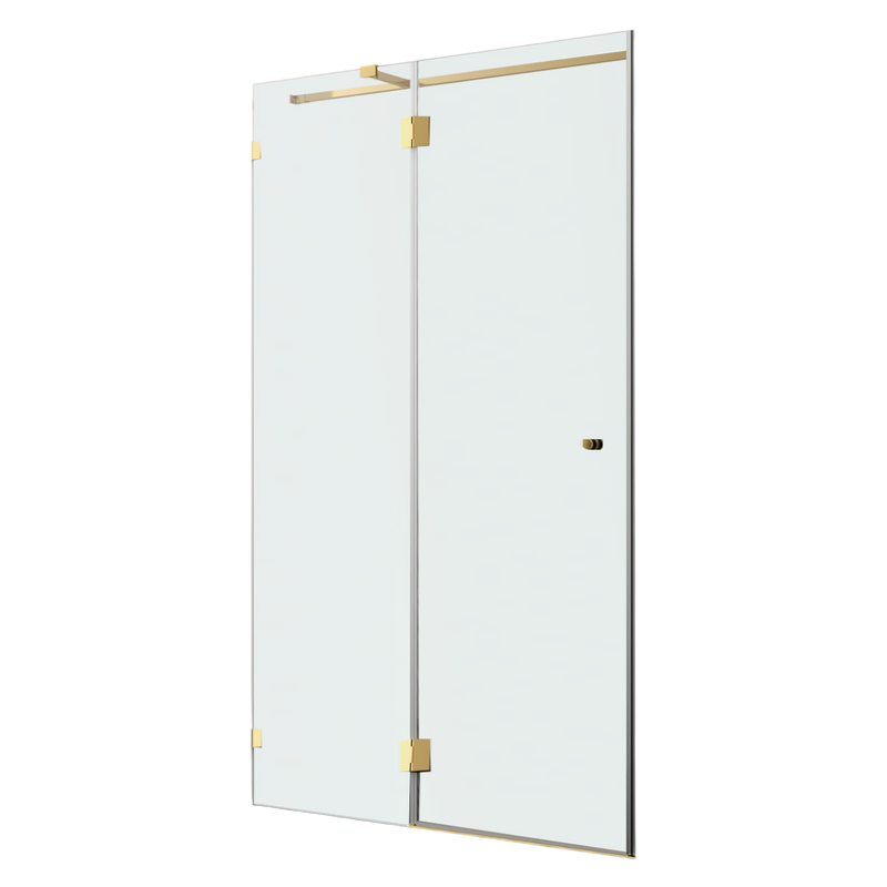 Душевая дверь в нишу Wasserkraft Ems 76H05L-MG 120 см, матовое стекло, фурнитура золото