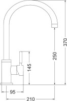 Смеситель для кухни Emar Quartz 3004 морион Смеситель для кухни Emar Quartz 3004 морион
