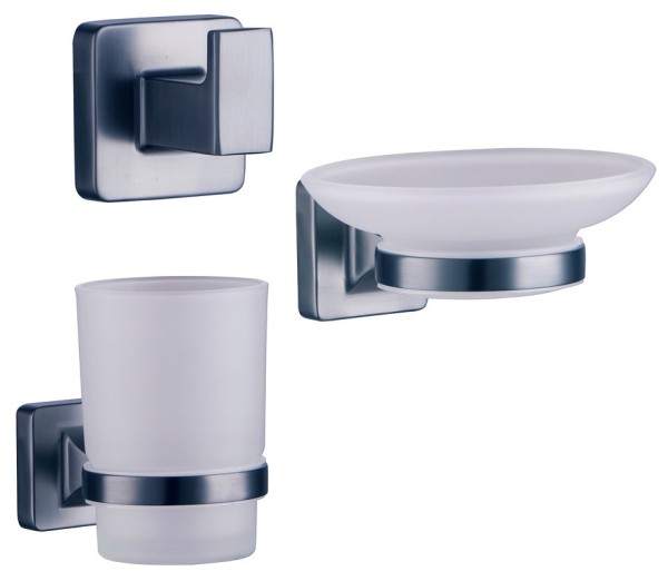 Набор Мыльница Fashun A26 A2602-17 + Стакан A26-17 A2606-17 + Крючок A2605-1-17