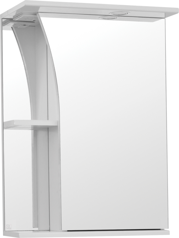 Зеркало-шкаф Style Line Эко Стандарт Виола С 50 белое, с подсветкой