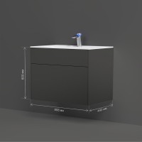 Мебель для ванной комнаты AM.PM Inspire V2.0 80 графит матовый