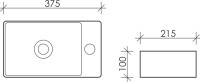 Раковина маленькая в туалет Ceramicanova Element CN5007 R