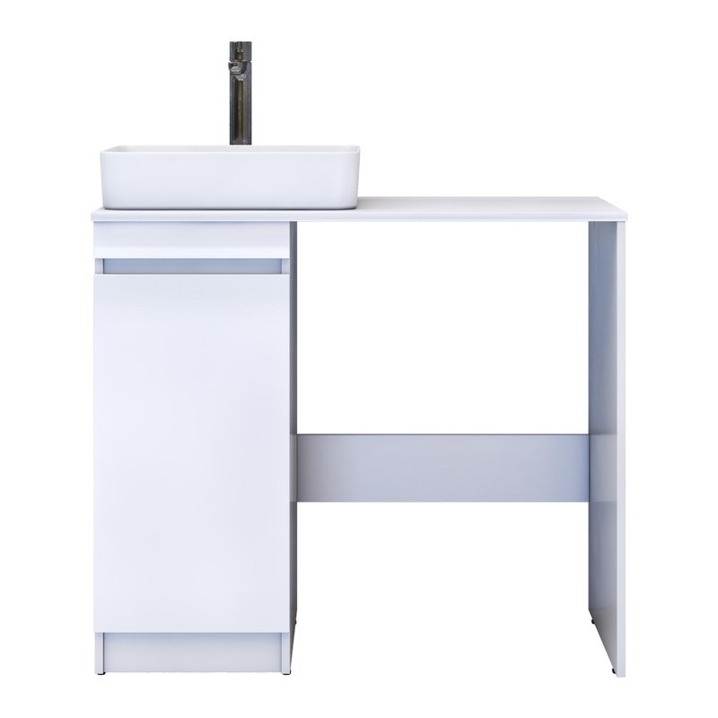 Тумба с раковиной Vigo Urban 40 напольная, 1 дверца, белая, раковина Urban 50