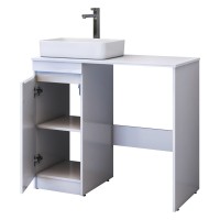 Тумба с раковиной Vigo Urban 40 напольная, 1 дверца, белая, раковина Urban 50