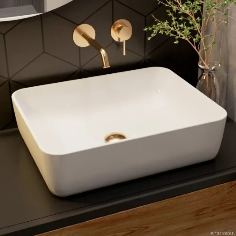 Смеситель для раковины AQUAme Siena AQM6215GG С ВНУТРЕННЕЙ ЧАСТЬЮ, глянцевое золото