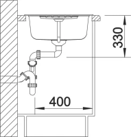 Комплект Мойка Blanco Zia 45S 526013 черная + Смеситель Ambis-S 523119