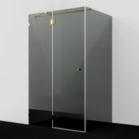 Душевой уголок Wasserkraft Ems 76H07-TG 120х90 см, стекло тонированное, фурнитура золото