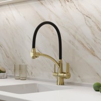 Смеситель для кухни Sancos Eri SC4001ZG с гибким изливом, полированное золото