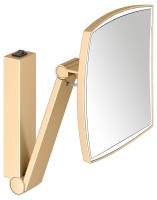 Косметическое зеркало Keuco iLook Move 17613259004 с подсветкой, настенное, с увеличением, шлифованная латунь