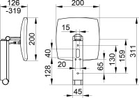 Косметическое зеркало Keuco iLook Move 17613259004 с подсветкой, настенное, с увеличением, шлифованная латунь