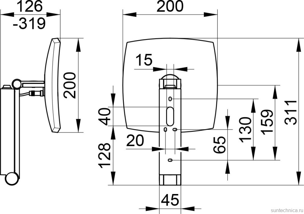 Косметическое зеркало Keuco iLook Move 17613259004 с подсветкой, настенное, с увеличением, шлифованная латунь