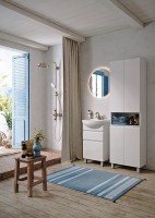 Тумба с раковиной Aqwella Rodos 50 напольная, белая