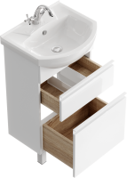 Тумба с раковиной Aqwella Rodos 50 напольная, белая