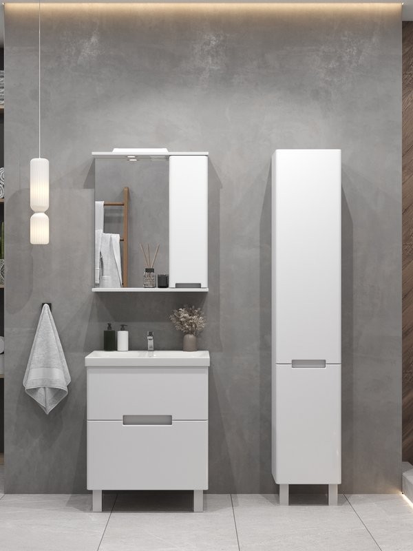 Тумба с раковиной SanStar Ориана 50 напольная, раковина Cersanit Moduo 50