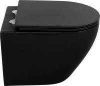 Комплект Унитаз подвесной BelBagno Colorato BB062CHR-MB матовый черный + Крышка BB062SC-MB матовая черная + Инсталляция TECE Now 9400414 4 в 1 с кнопкой смыва