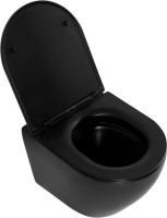 Комплект Унитаз подвесной BelBagno Colorato BB062CHR-MB матовый черный + Крышка BB062SC-MB матовая черная + Инсталляция TECE Now 9400414 4 в 1 с кнопкой смыва