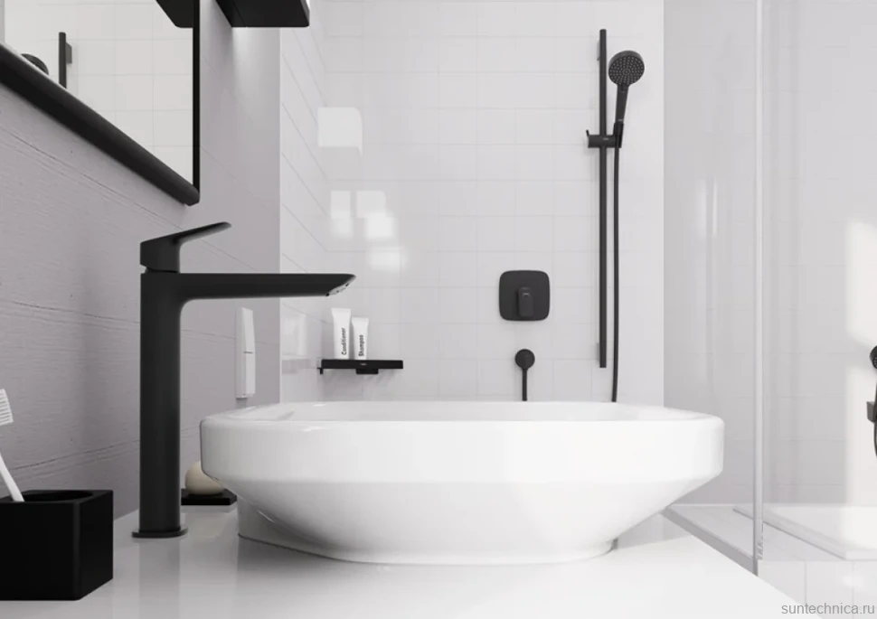 Смеситель для раковины Hansgrohe Logis 240 Fine 71258670 матовый черный