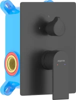 Встраиваемый смеситель для душа и ванны AQUATEK Лира AQ1446MB С ВНУТРЕННЕЙ ЧАСТЬЮ, матовый черный
