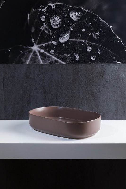 Накладная раковина Allen Brau Fantasy Oval 55x36, коричневая