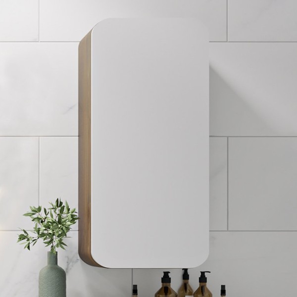 Шкаф Runo Ницца 35 правый темное дерево, белый