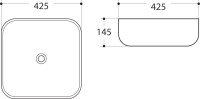 Накладная раковина Art&Max AM-78106 белая