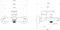 Смеситель для ванны с душем beWash Bliss BVMM0BT123 хром