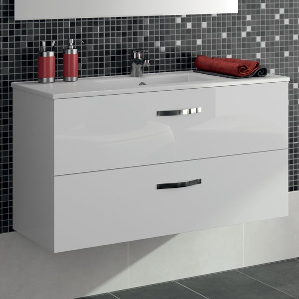 Тумба с раковиной Jacob Delafon Ola 100 белый блестящий