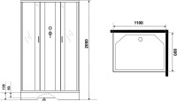Душевая кабина Niagara Classic NG-43185-14QBK 110х80 см, без крыши