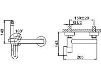 Гигиенический душ Haiba HB5514, со смесителем, хром