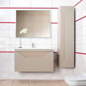 Мебель для ванной Бриклаер Брайтон 100 подвесная, глиняный серый