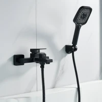 Смеситель для ванны с душем Shevanik S9602H черный