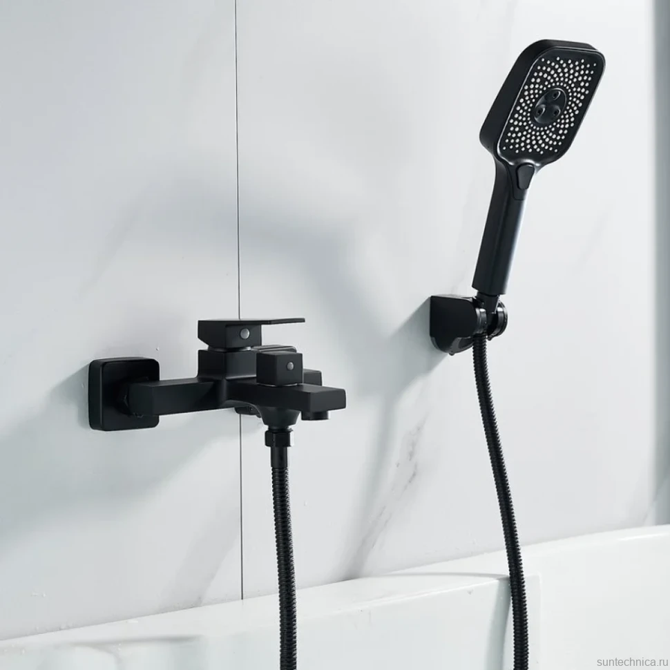 Смеситель для ванны с душем Shevanik S9602H черный