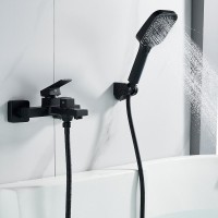 Смеситель для ванны с душем Shevanik S9602H черный