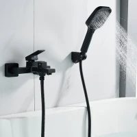 Смеситель для ванны с душем Shevanik S9602H черный