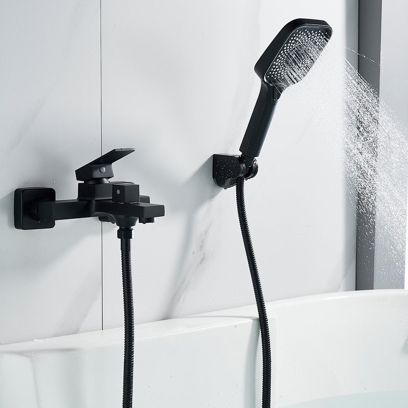 Смеситель для ванны с душем Shevanik S9602H черный