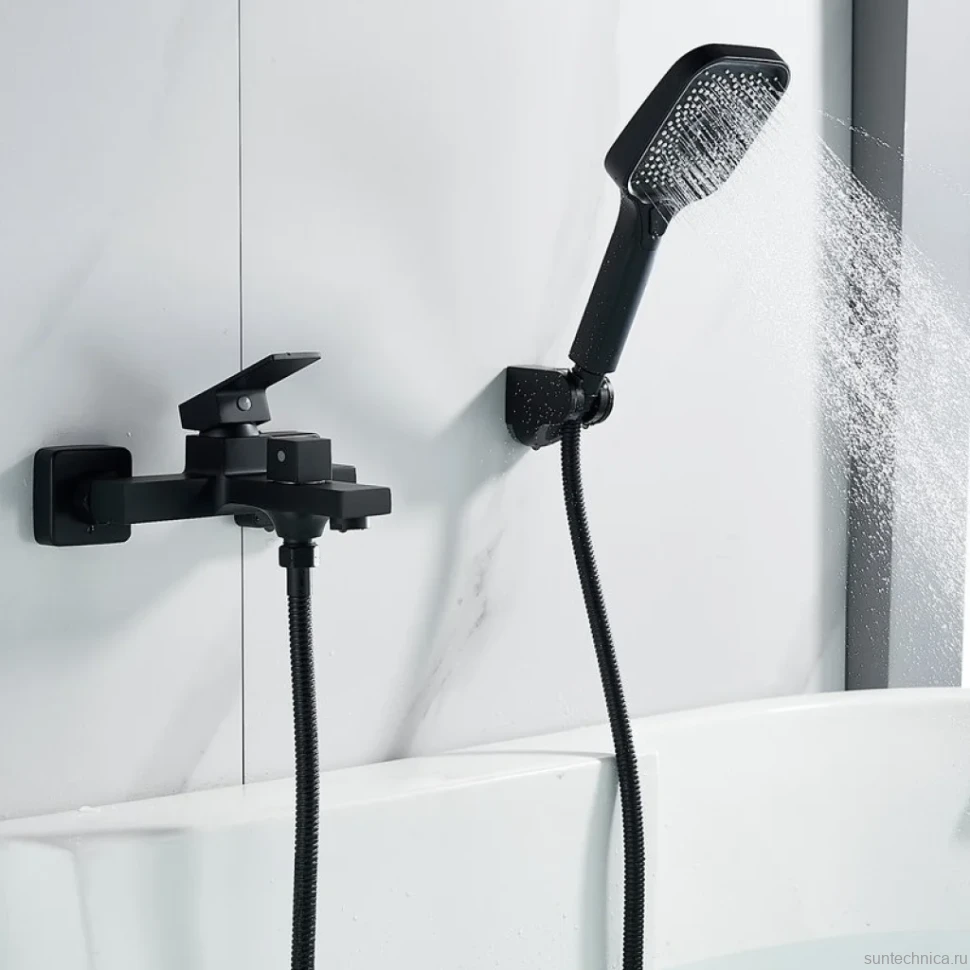 Смеситель для ванны с душем Shevanik S9602H черный