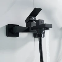 Смеситель для ванны с душем Shevanik S9602H черный