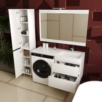 Мебель для ванной комнаты Style Line Даллас 120 Люкс Plus подвесная, белая R
