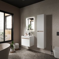 Тумба с раковиной Sancos Smart 60 см белый глянец