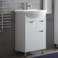 Тумба с раковиной Corozo Лея 60 белая