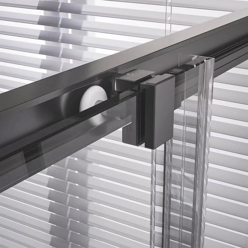 Душевой уголок Veconi Premium Trento PTC-20GR 110x80, профиль брашированный графит, стекло прозрачное